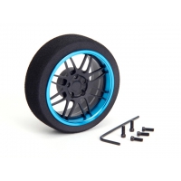 HIROSEIKO Alloy Steering MF Wheel (8-Spoke)(Flat Black + T-Blue)